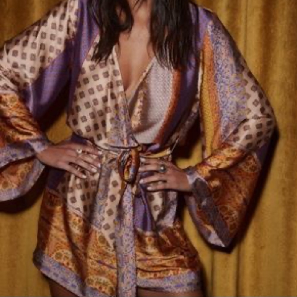 12th Tribe Purple and Orange Mini Dress